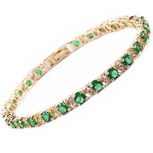 Pulsera Tennis Trío de Esmeraldas | Oro
