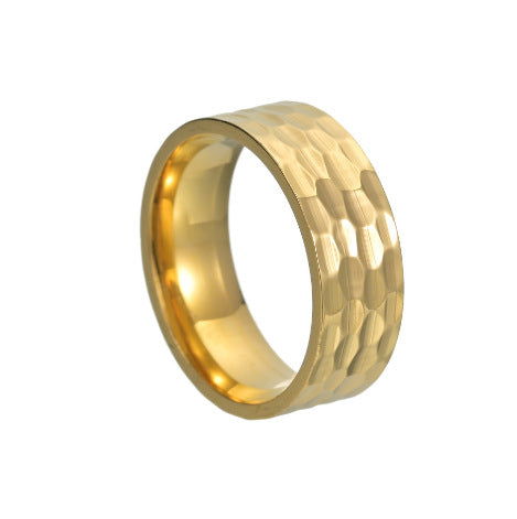 Anillo Martillado Varek | Oro Blanco