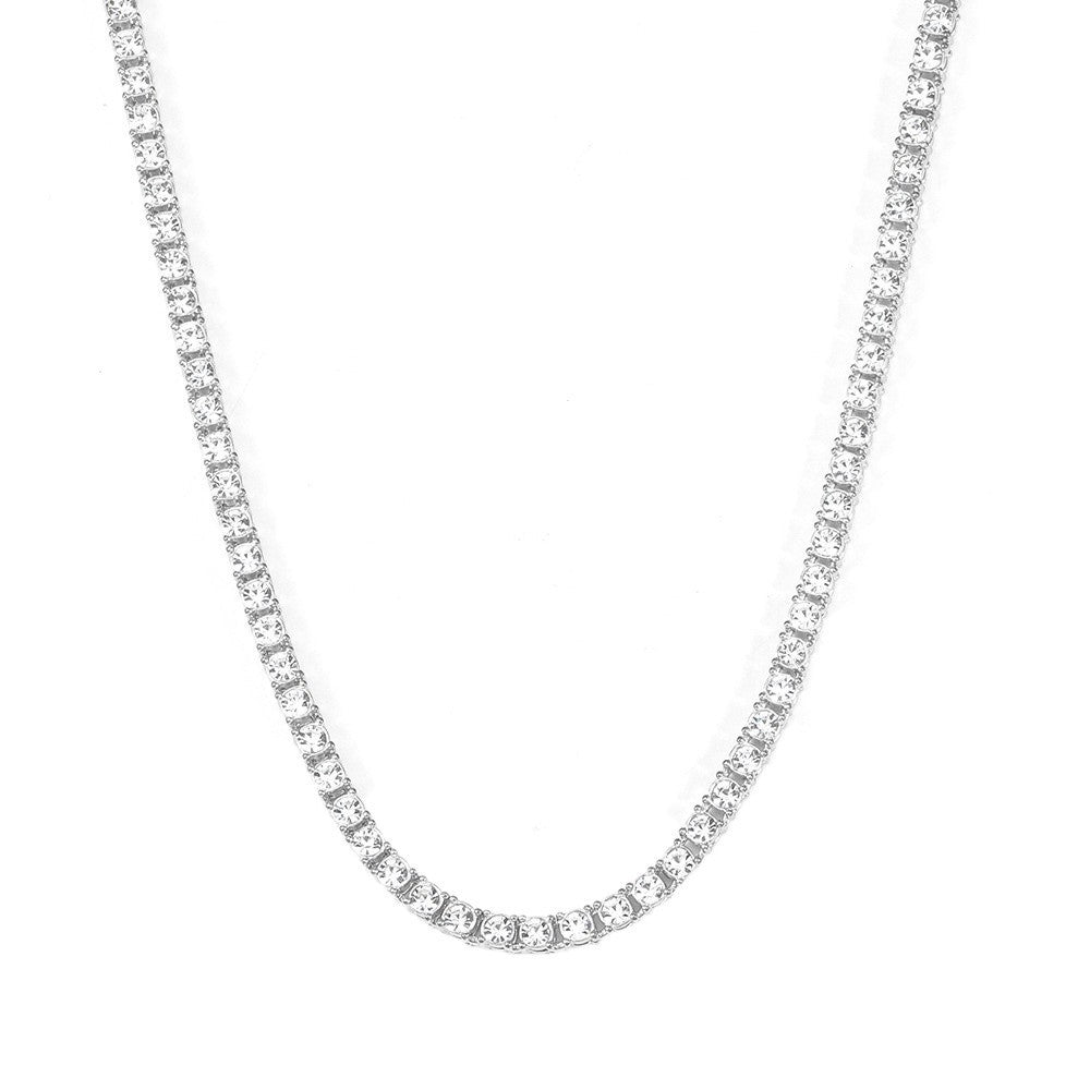 Collar Tennis | Oro Blanco