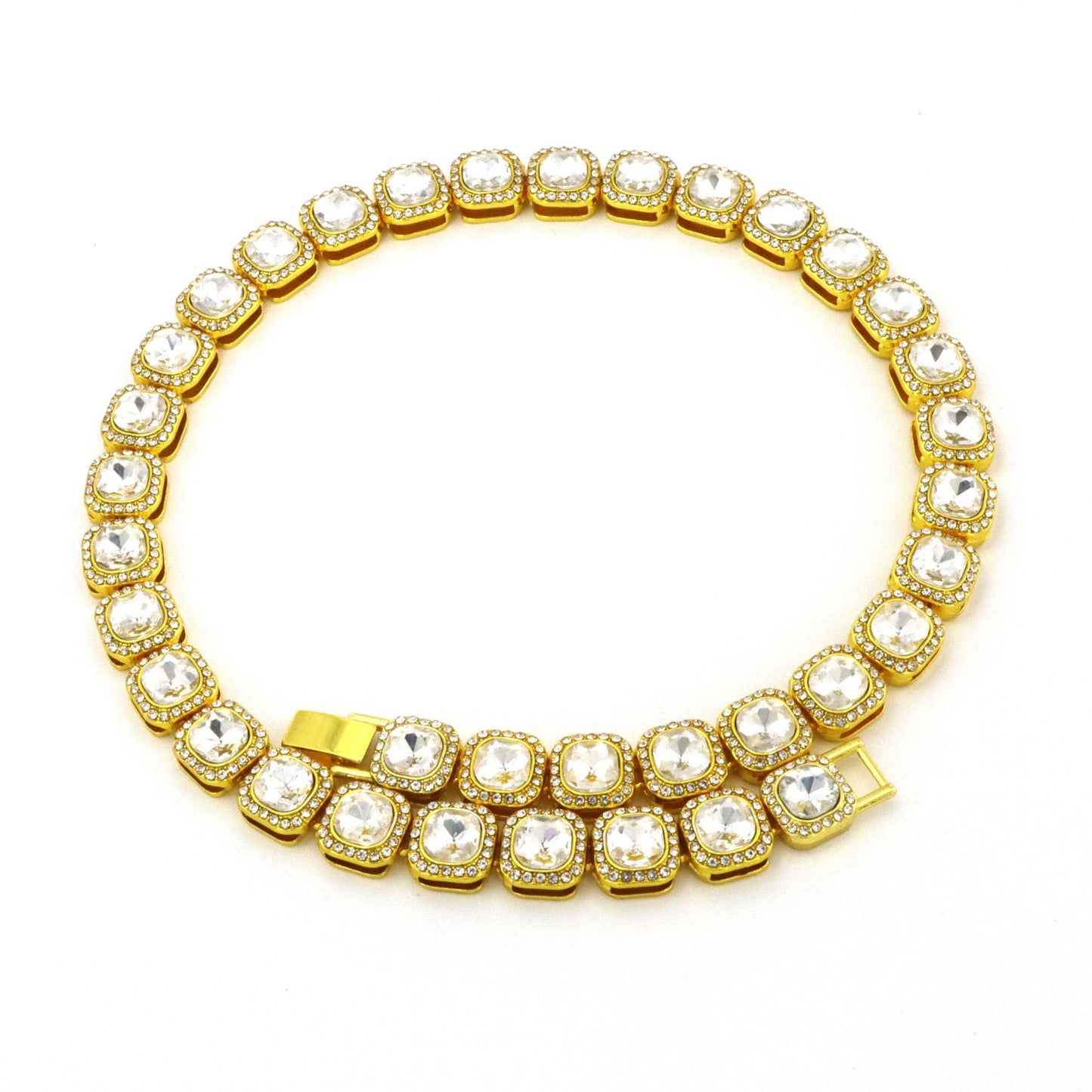 Victoria Collar Tennis Cuadrado | Oro