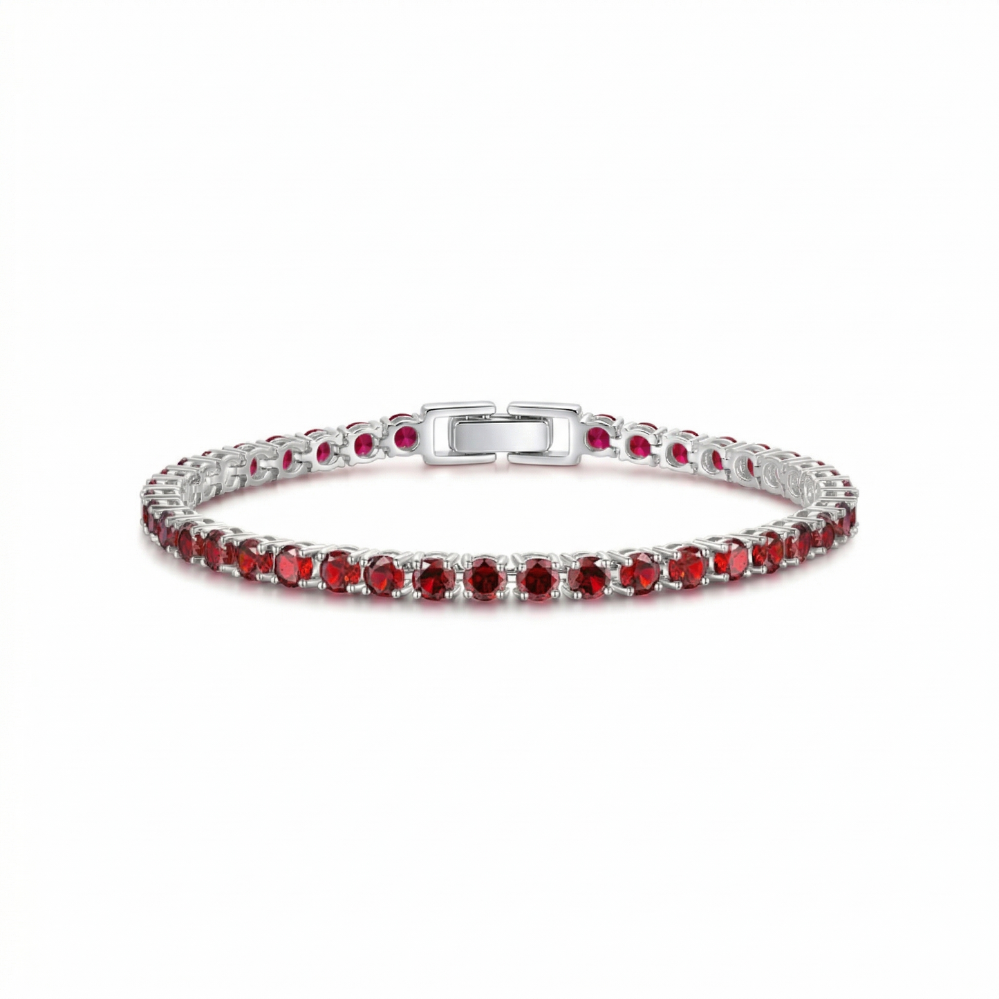 Pulsera Tennis de Rubí | Oro Blanco