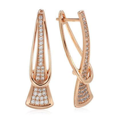 Aretes de Cristal Capas Radiantes | Oro