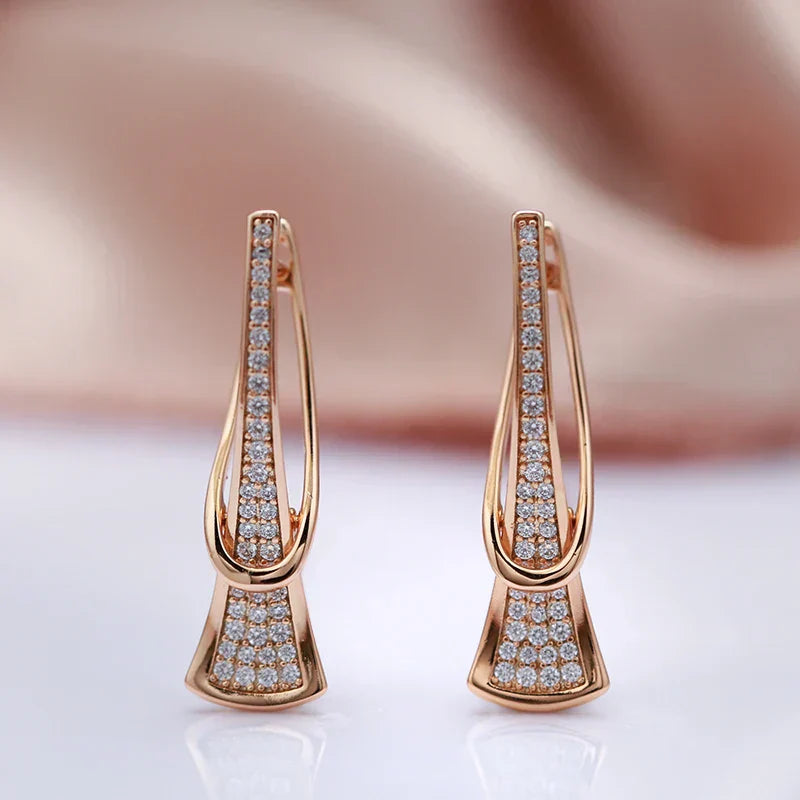 Aretes de Cristal Capas Radiantes | Oro