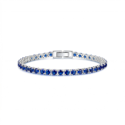 Pulsera Tennis de Zafiro | Oro Blanco