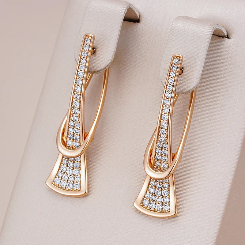 Aretes de Cristal Capas Radiantes | Oro