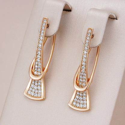 Aretes de Cristal Capas Radiantes | Oro