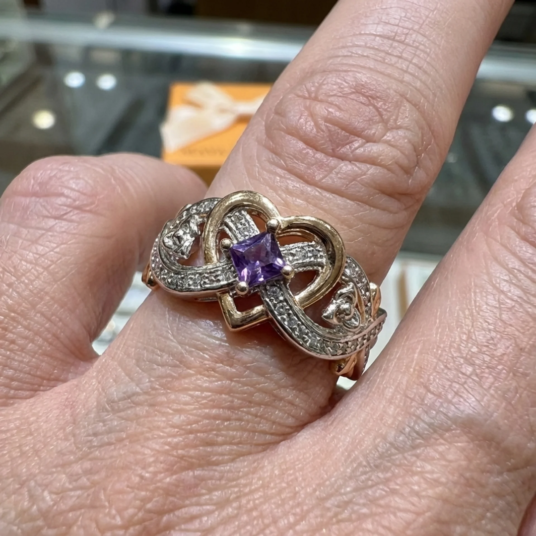 Violetheart Anillo Oro y Plata | Oro Mixto