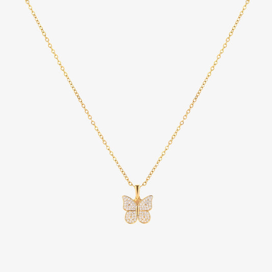 Collar de Mariposa Radiante | Oro