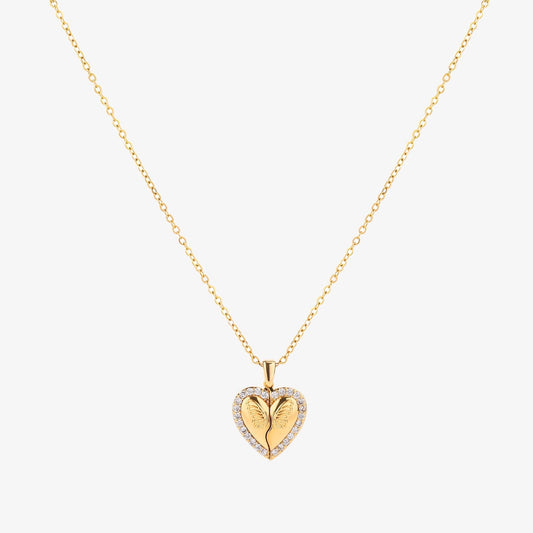 Collar de Corazón y Mariposa | Oro