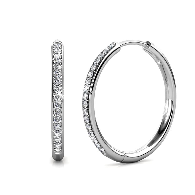 Sorel Aretes Pavé | Oro Blanco