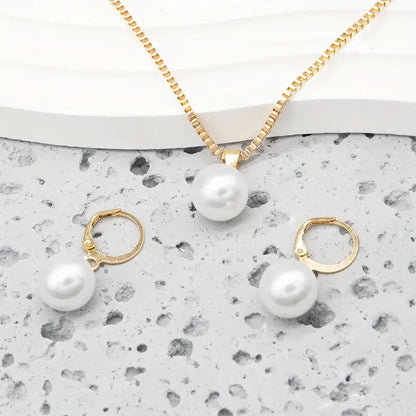 Golden Grace Set de Joyería con Perlas | Oro