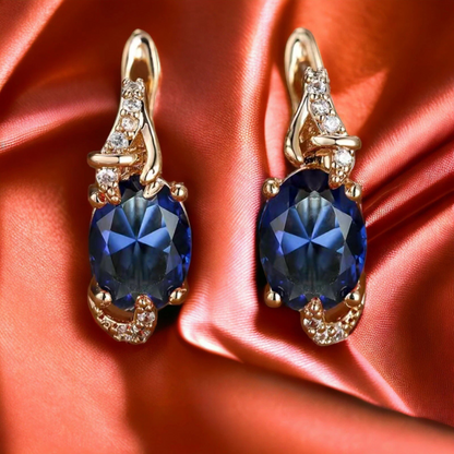 Aretes Colgantes Royal Midnight | Oro