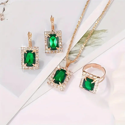 Sylvara Greenveil Set de Joyería | Oro Blanco