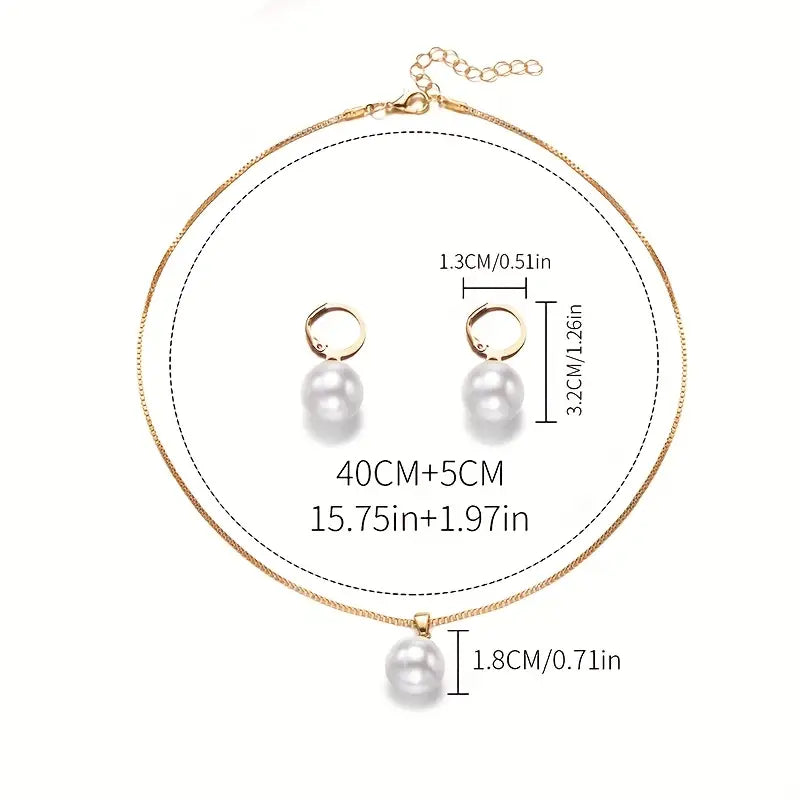 Golden Grace Set de Joyería con Perlas | Oro