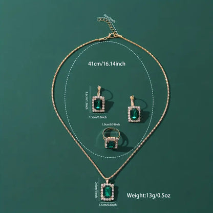 Sylvara Greenveil Set de Joyería | Oro Blanco