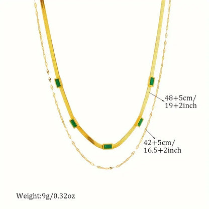 Sorella Gem Collar Retro de Doble Capa | Oro