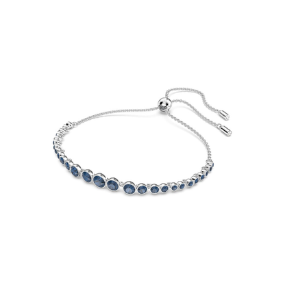 Pulsera Tennis de Zafiro Corte Redondo | Oro Blanco
