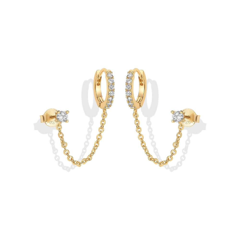 Adella Aretes de Cadena | Oro