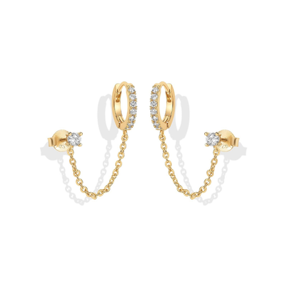 Adella Aretes de Cadena | Oro