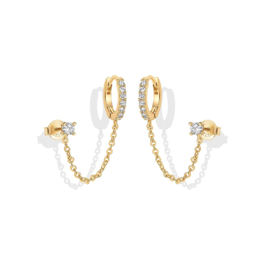 Adella Aretes de Cadena | Oro