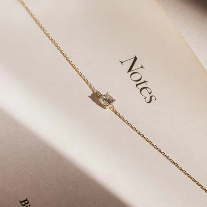 Cléa Pulsera con Piedra de Moissanita | Oro