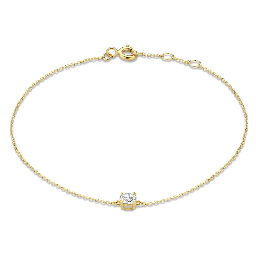 Cléa Pulsera con Piedra | Oro Blanco