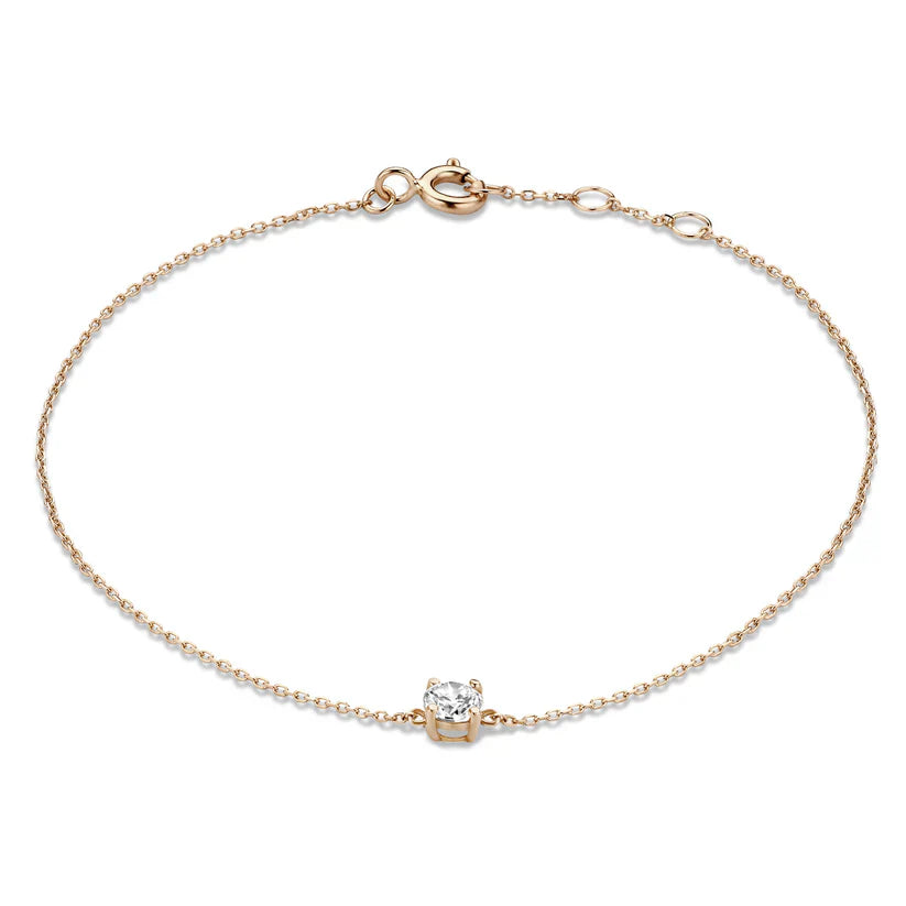 Cléa Pulsera con Piedra | Oro Blanco