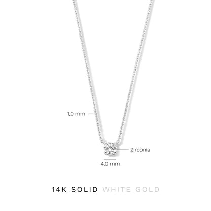 Cléa Collar con Piedra | Oro Blanco
