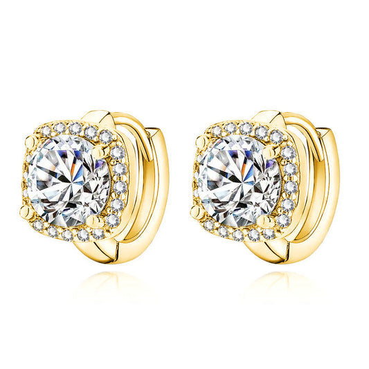 Nadine Aretes Cuadrados | Oro