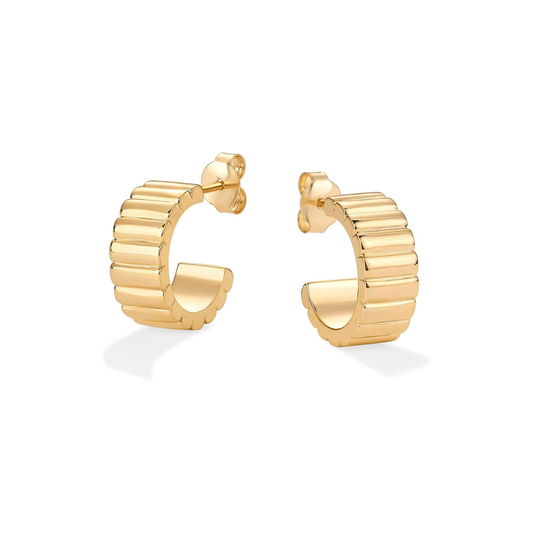 Aretes de Relieve Clásico | Oro