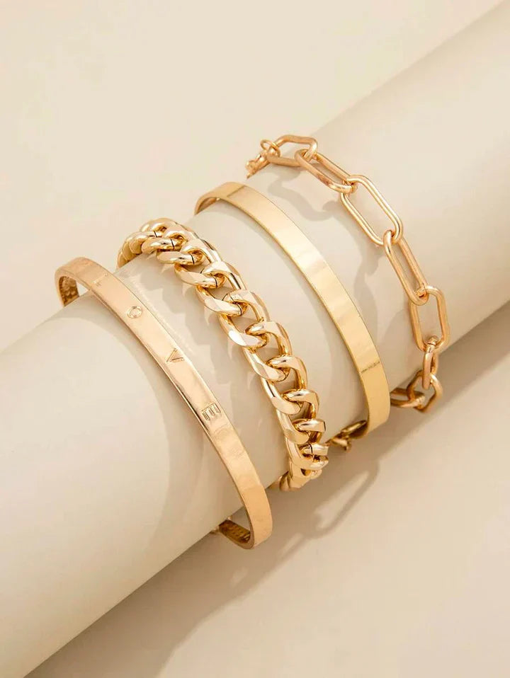 Elan Mercer Set de Pulseras | Oro