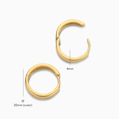 Gia Aretes de Argolla | Oro Blanco