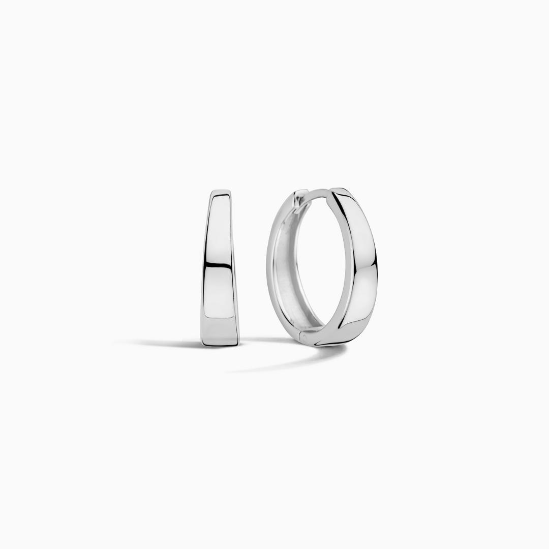 Gia Aretes de Argolla | Oro Blanco