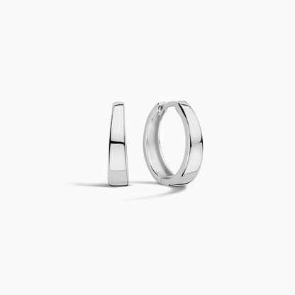 Gia Aretes de Argolla | Oro Blanco