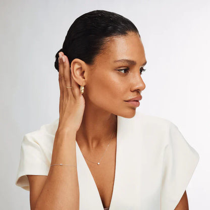 Cléa Collar con Piedra | Oro Blanco